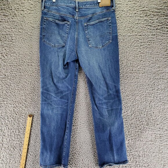 American Eagle Outfitters Jeans Mens 33x34 Blue Relaxed Straight Flex - Picture 9 of 10